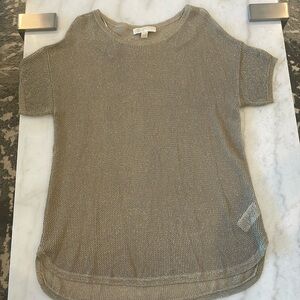 Woman’s Micheal Kors gold sparkly knit top size XL